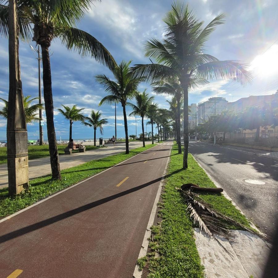 Kitnet Frente Pro Mar Em Vila Caicara, Portaria 24 Hs E Wifi Praia Grande Dış mekan fotoğraf