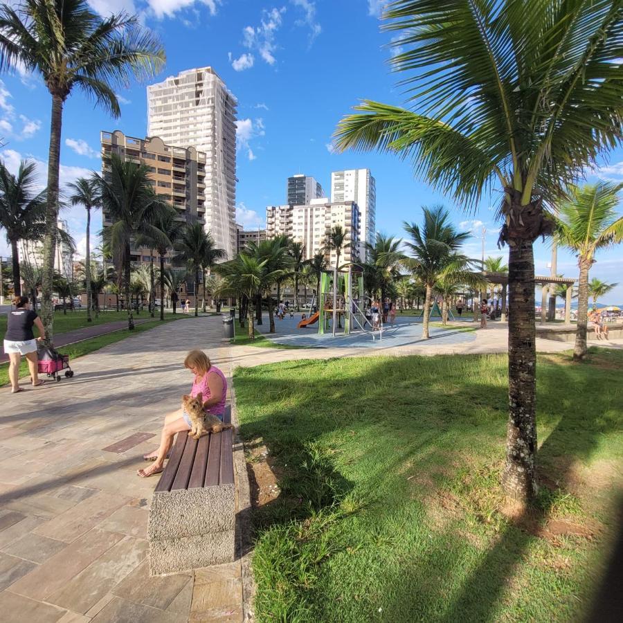 Kitnet Frente Pro Mar Em Vila Caicara, Portaria 24 Hs E Wifi Praia Grande Dış mekan fotoğraf