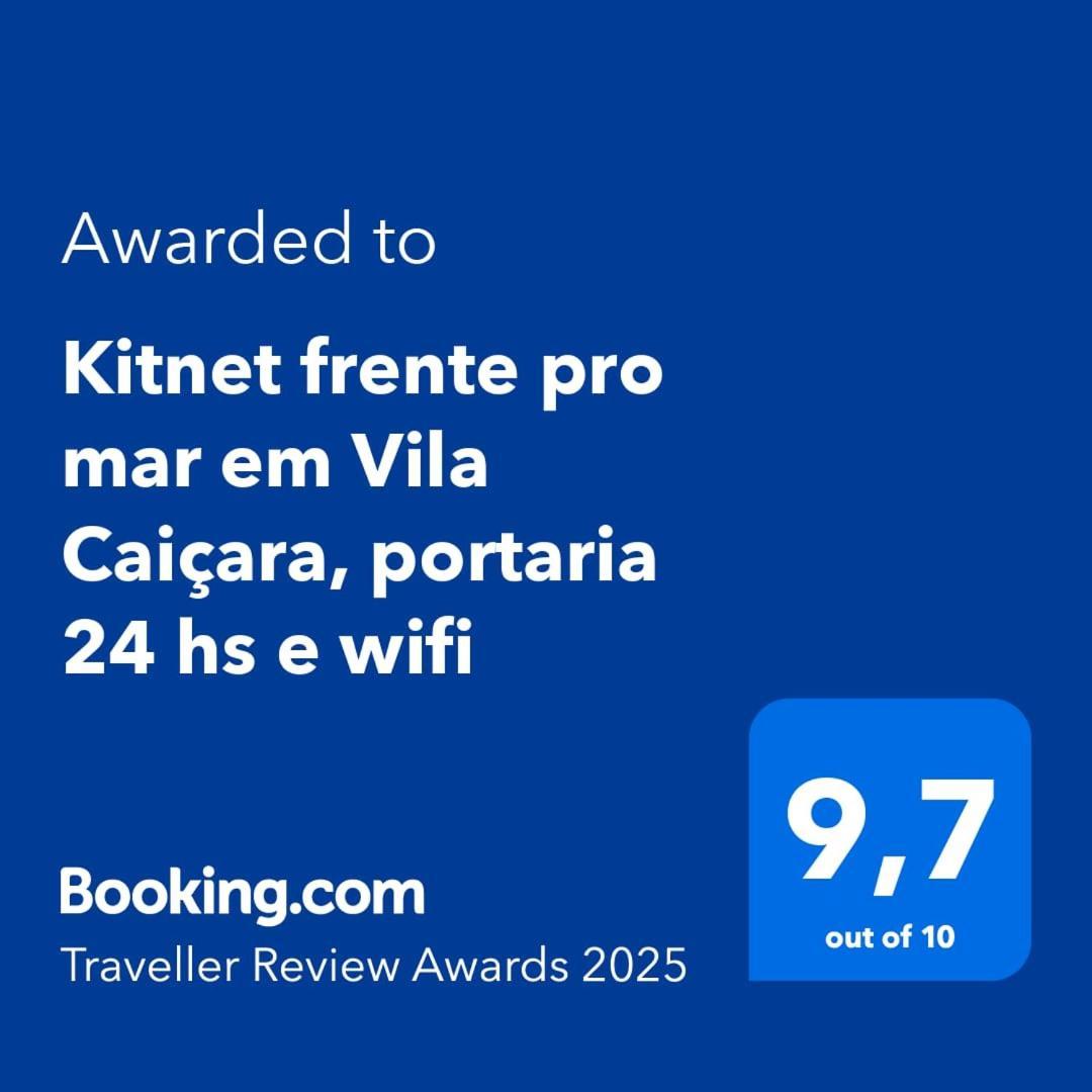 Kitnet Frente Pro Mar Em Vila Caicara, Portaria 24 Hs E Wifi Praia Grande Dış mekan fotoğraf